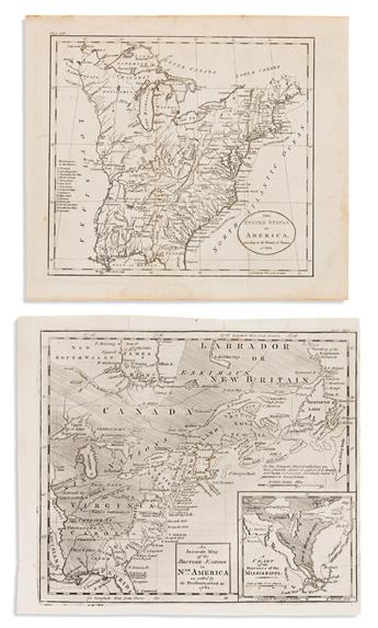 (UNITED STATES.) Group of 7 small-scale eighteenth and nineteenth century engraved maps of North America and the United States.